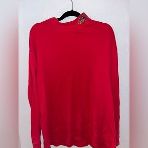 Mickey and Co red turtle neck.